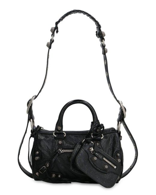 Balenciaga Black Le Cagole Mini Duffle Shoulder Bag