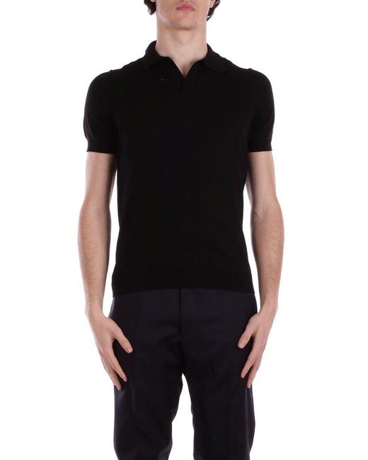 Tagliatore Black T-Shirts And Polos for men