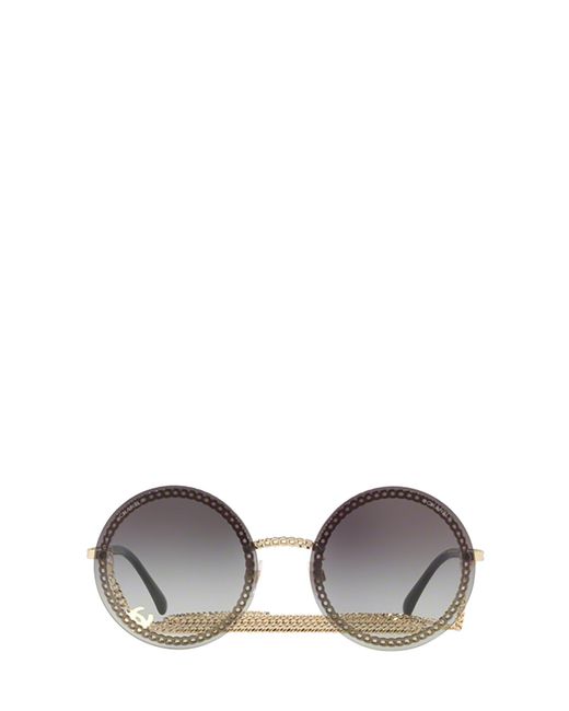 chanel round sunglasses with chain