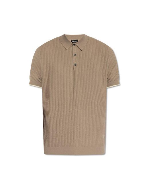 Emporio Armani Natural Cotton Polo Shirt, for men