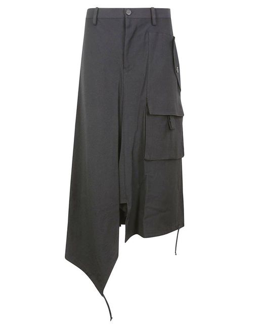 Yohji Yamamoto Gray R-string Hem Skirt