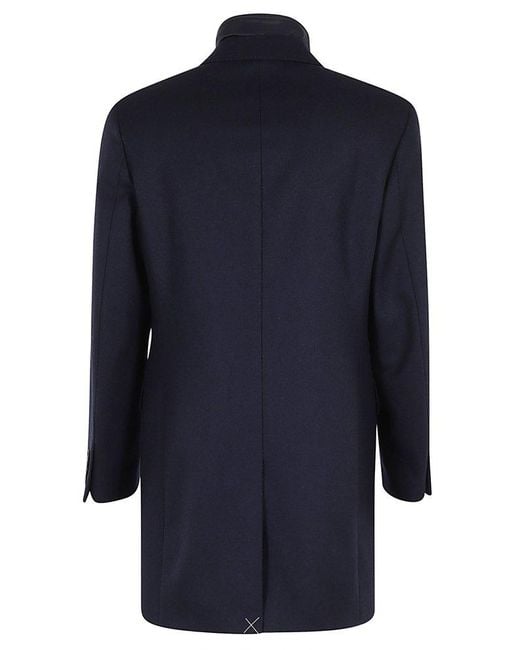 Fay Blue Single-Breasted Coat for men