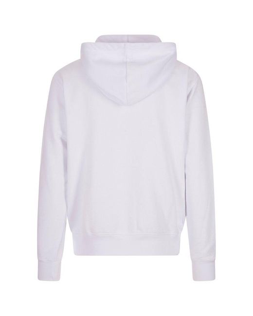 DSquared² White Cool Fit Zip Hoodie for men