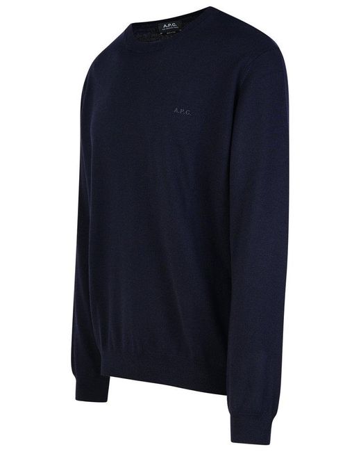 A.P.C. Blue 'Matt' Wool Sweater for men