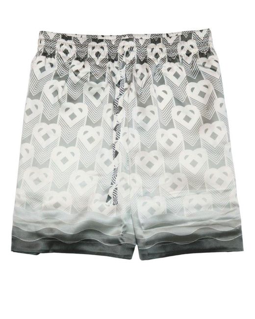 Casablanca Gray Gradient Heart Monogram Shorts for men