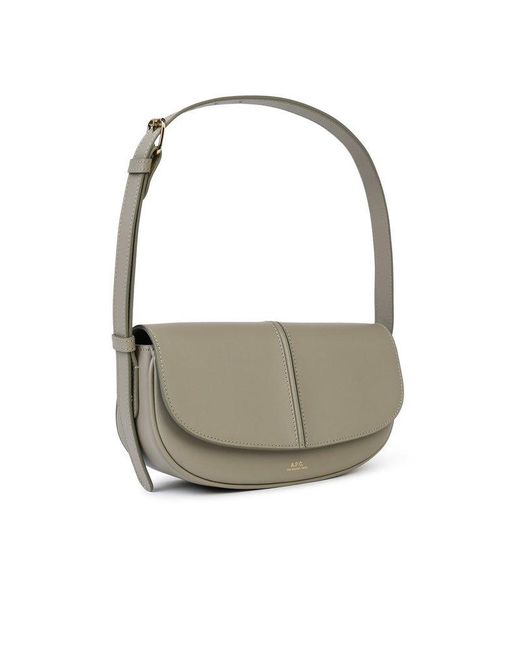 A.P.C. Gray Half-moon Betty Shoulder Bag