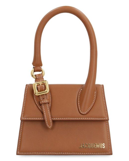 Jacquemus Brown Le Chiquito Moyen Boucle Leather Handbag