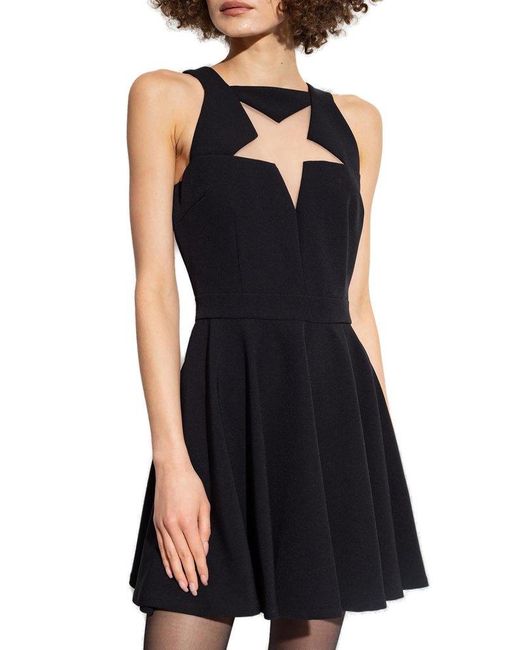 Versace Blue Star Cut-out Sleeveless Mini Dress