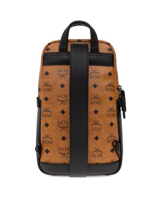 MCM Brown One-shoulder Backpack,