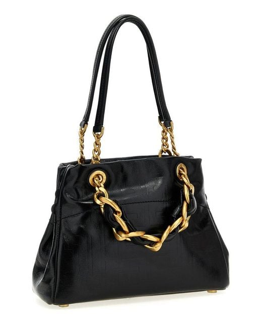 Balmain Black Small '1945 Soft' Shopping Bag