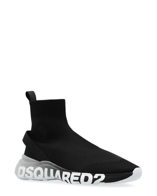 DSquared² Black Fly High-top Sneakers for men