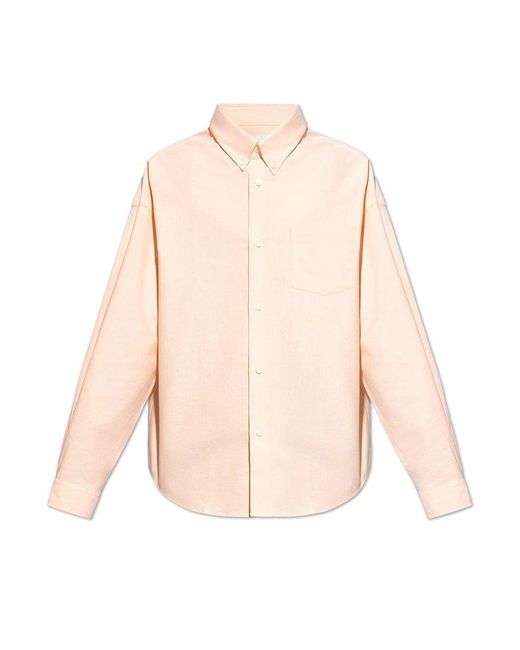 Givenchy Natural Shirt With Embroidered Logo, for men