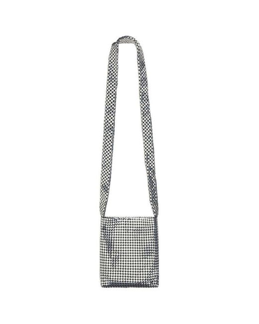 Rabanne Gray Pixel Shoulder Bag