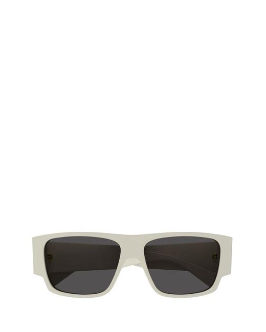 Bottega Veneta Gray Rectangle Frame Sunglasses for men