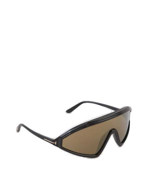 Tom Ford Gray Lorna Shield Frame Sunglasses for men