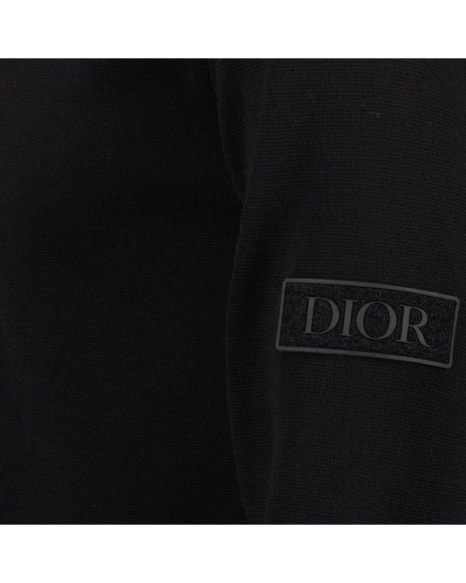 Dior Black Logo Patch Crewneck Pullover for men