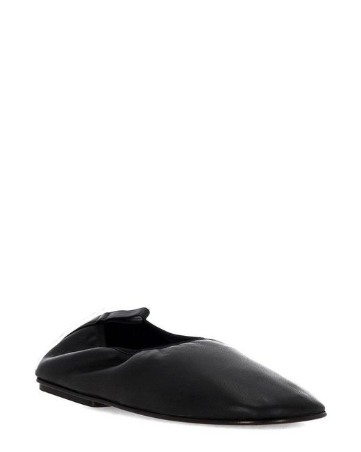 スリッポン CARVEN SE201 SHOES SLIPPERS Carven Garnier Round-Toe Slippers in Black | Lyst
