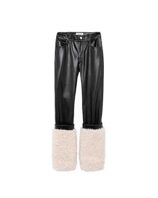 Coperni Black Hybrid Faux Leather Pants