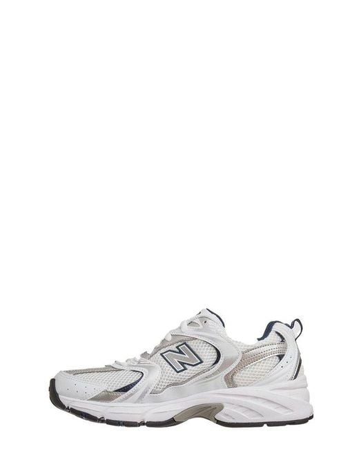 New Balance White 530 Lace-Up Sneakers