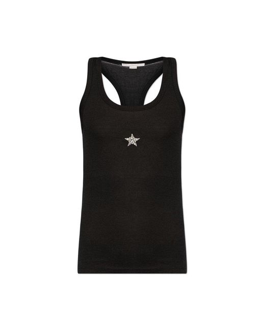 Stella McCartney Black Star-embellished Tank Top