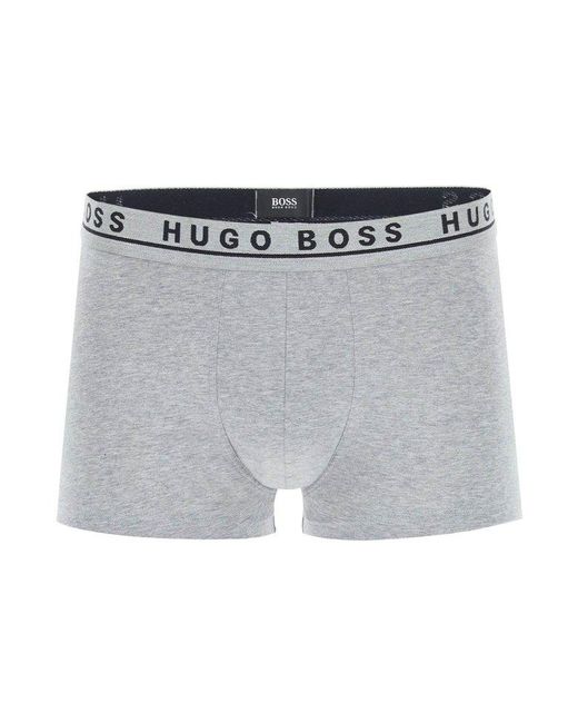 BOSS by HUGO BOSS Cotton Three-pack Logo Detailed Boxers in Grey for ...