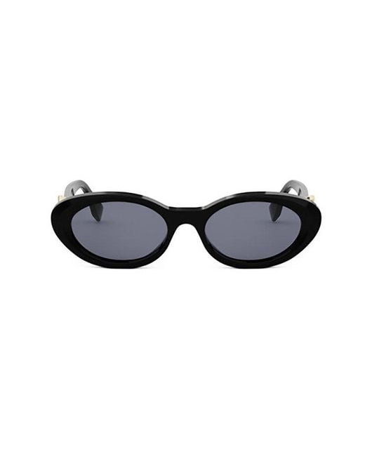 Fendi Black Oval Frame Sunglasses