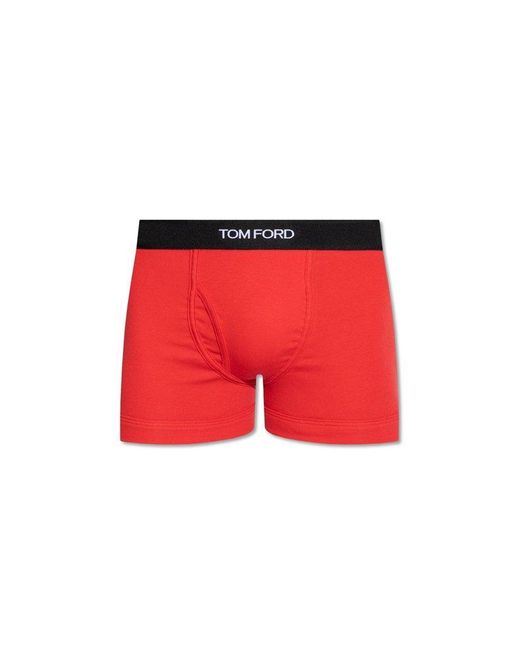 Tom Ford Red Cotton Boxers, for men