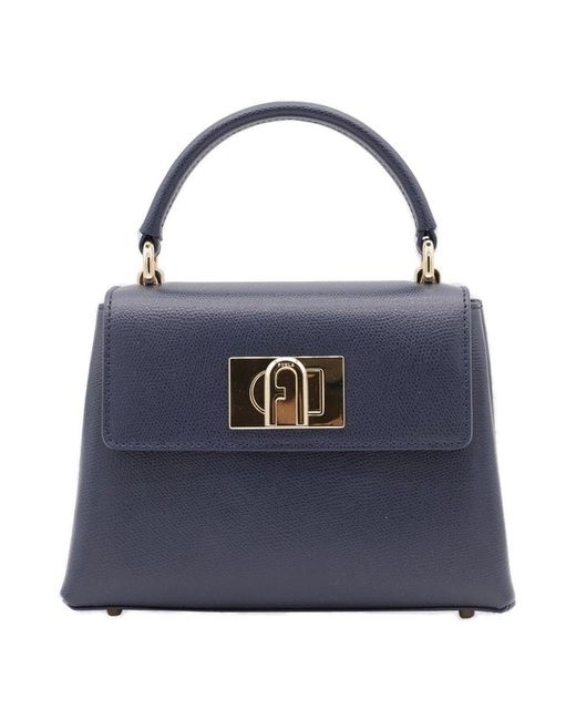 Furla Blue 1927 Twist-lock Mini Tote Bag