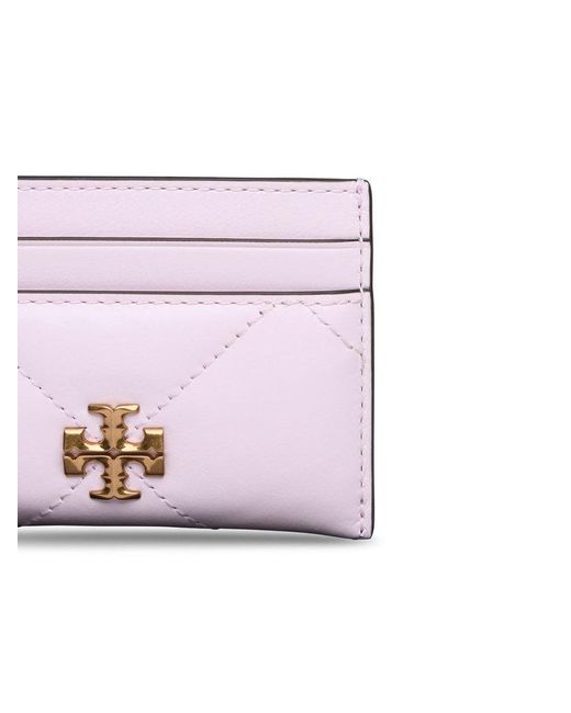 Tory Burch Pink 'Kira Diamond' Leather Card Holder
