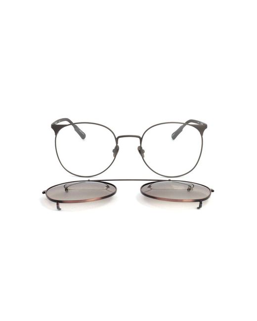 Linda Farrow Black X Kris Van Assche Oval Frame Sunglasses for men