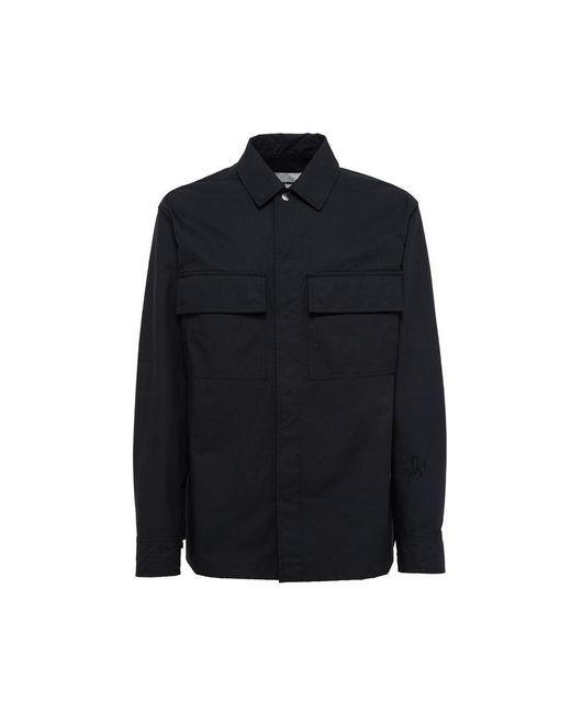 Jil Sander Black Oversized Long Sleeved Shirt for men