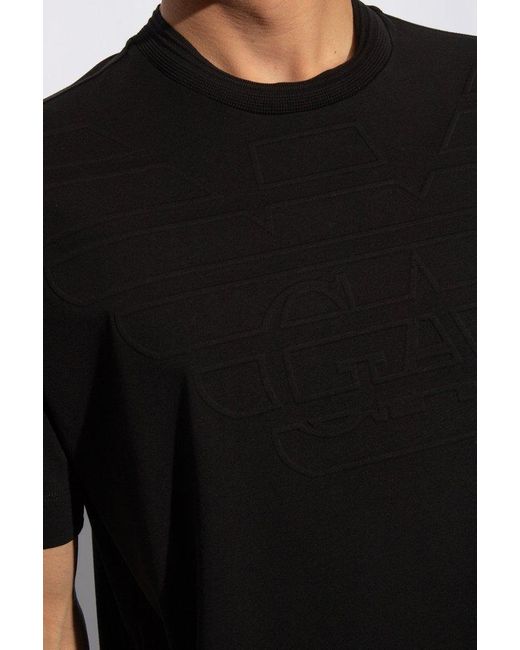 Emporio Armani Black T-shirt With Logo, for men