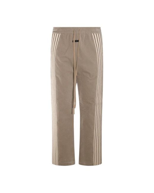 Fear Of God Gray Logo Patch Drawstring Track Pants for men