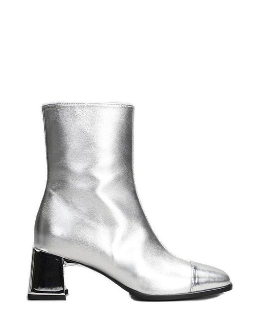 CAREL PARIS White Paris Odeon Heeled Ankle Boots