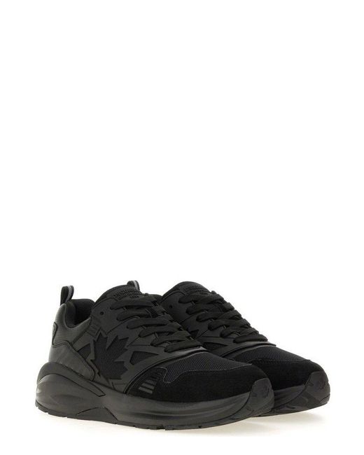 DSquared² Black Dash Lace-up Sneakers for men