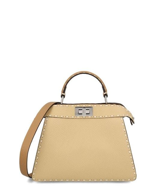 Fendi Metallic Peekaboo Iseeu Small Tote Bag