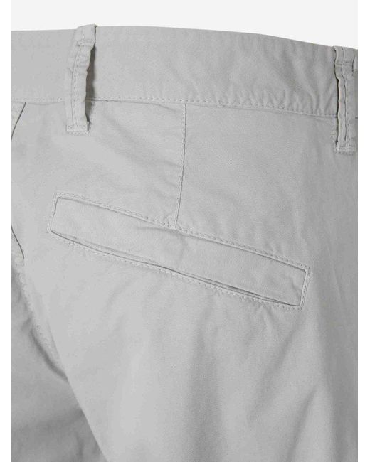 Stone Island Gray Compass Patch Bermuda Shorts for men