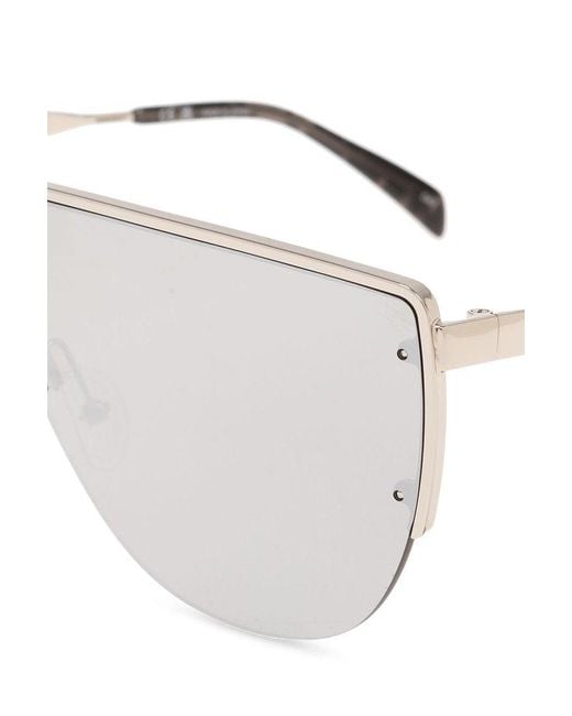 Alexander McQueen Metallic Sunglasses With Skull Detail,