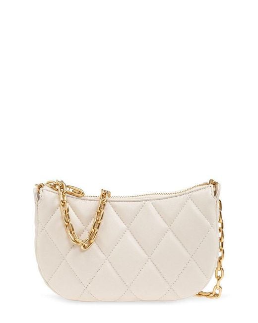 Burberry Rocking Horse Quilted Mini Shoulder Bag in Natural