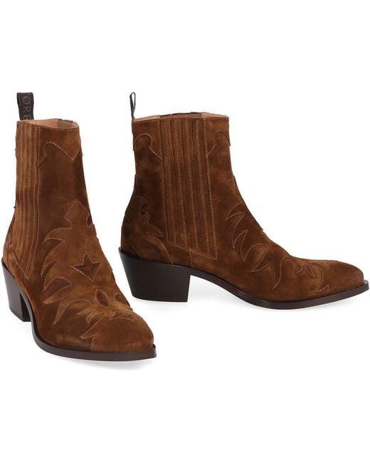 Sartore Brown Sensory Suede Short Boots