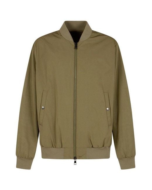 Moncler Green Grammont Zip-Up Bomber Jacket for men