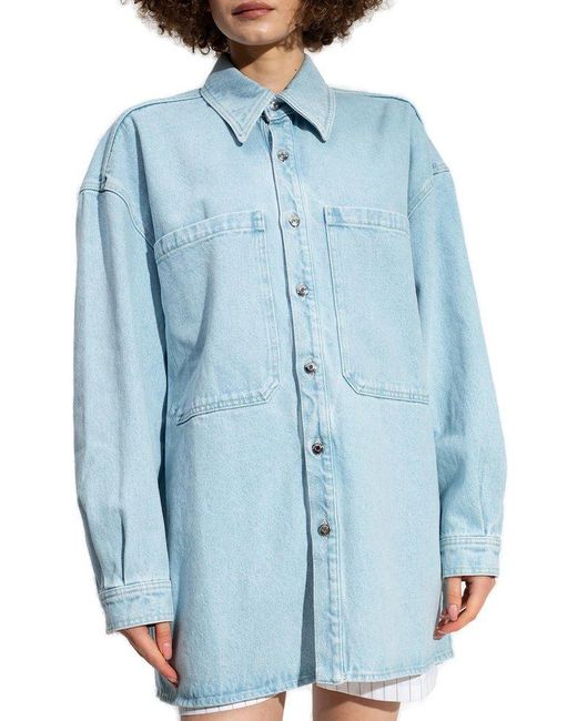 Nanushka Blue Beaux Long-sleeved Denim Shirt
