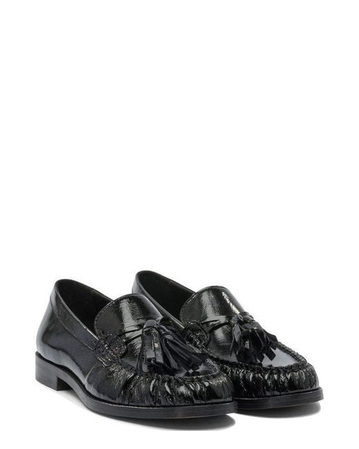 Alohas Black Marietta Onix Leather Loafers