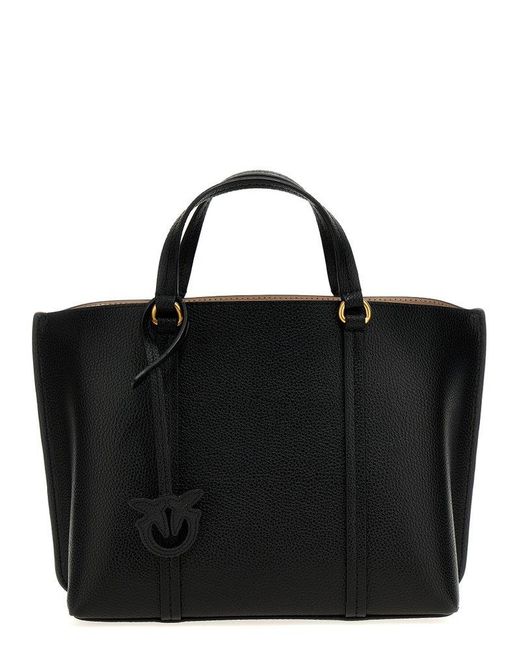 Pinko Black Carrie Leather Tote Bag for men