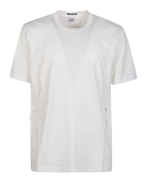 C P Company White Metropolis Mercerized Jersey T-shirt for men