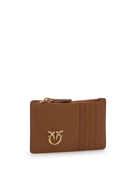 Pinko Brown Card Holder With Logo