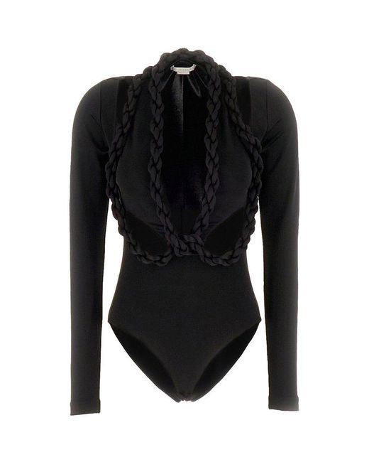 Stella McCartney Black Stretch Viscose Bodysuit