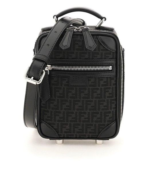 Fendi Black Ff Jacquard Mini Crossbody Bag for men