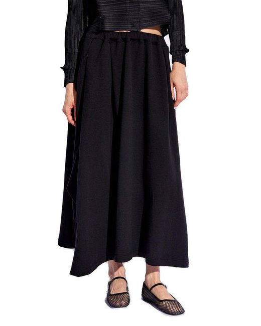 Yohji Yamamoto Blue High Waist Straight Hem Skirt