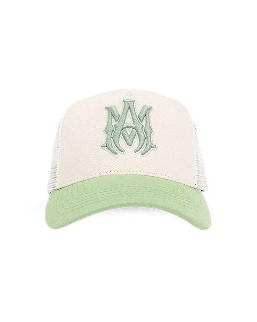 Amiri Green Ma-embroidered Baseball Cap for men